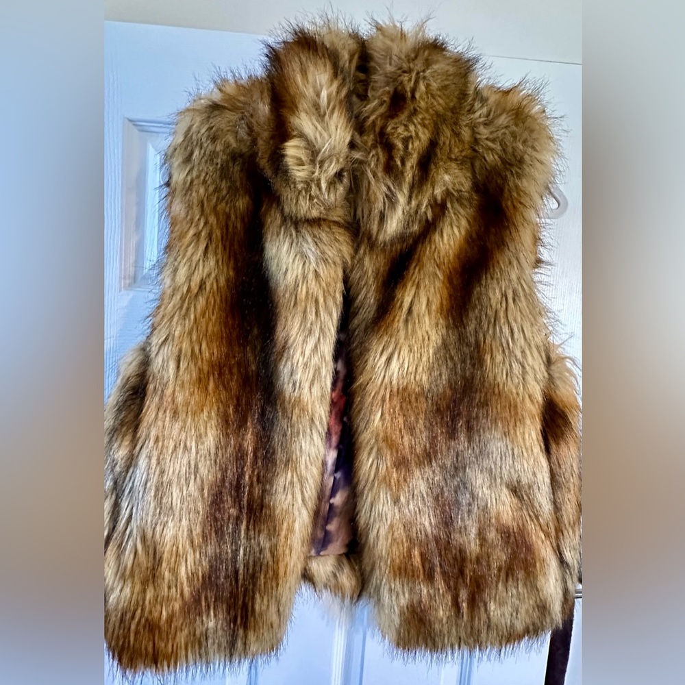 Faux fur reversible vest, size medium, from Sundance